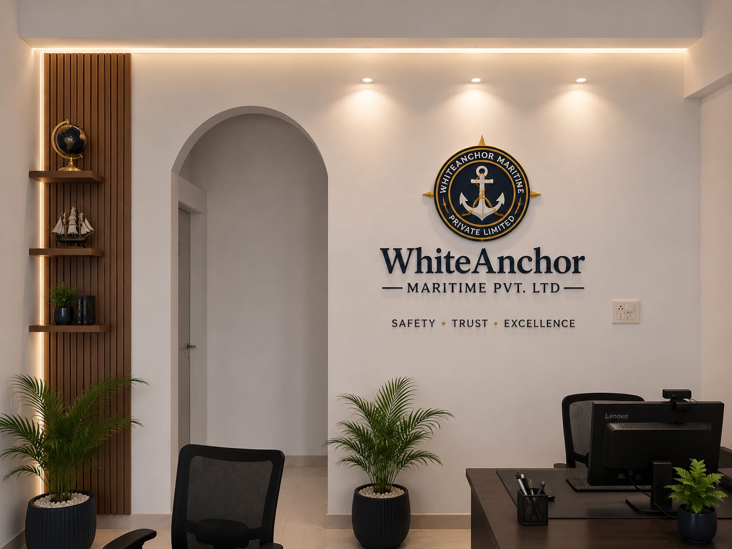 White Anchor Maritime office interior in Nagpur