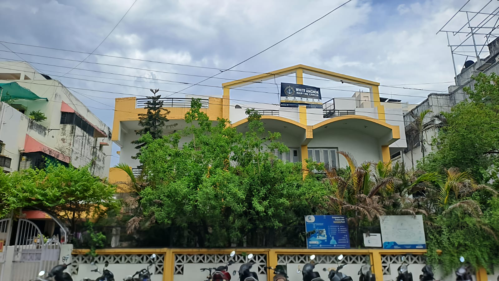 White Anchor Maritime office exterior wide shot in Nagpur