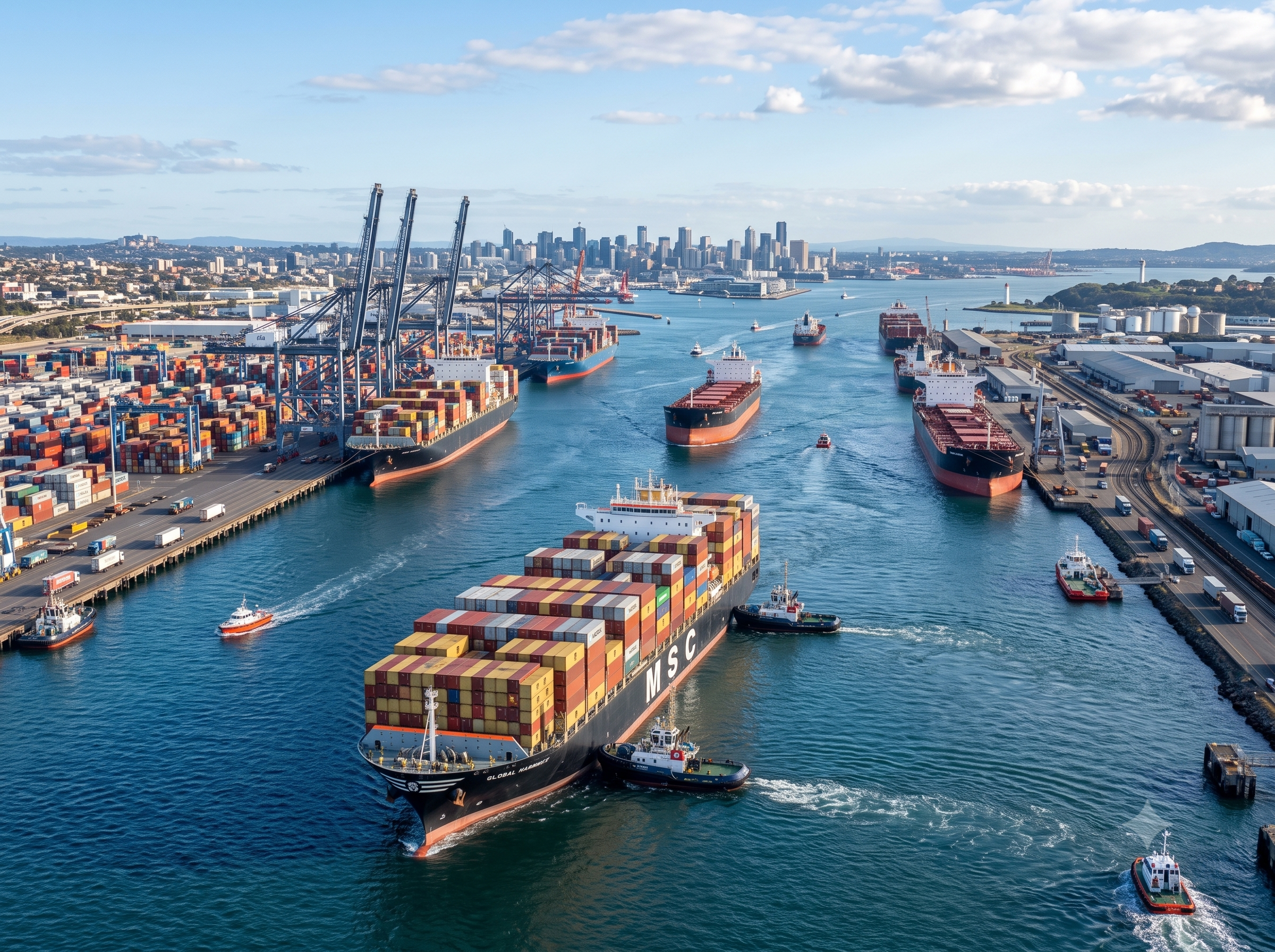 Container Ship Ocean